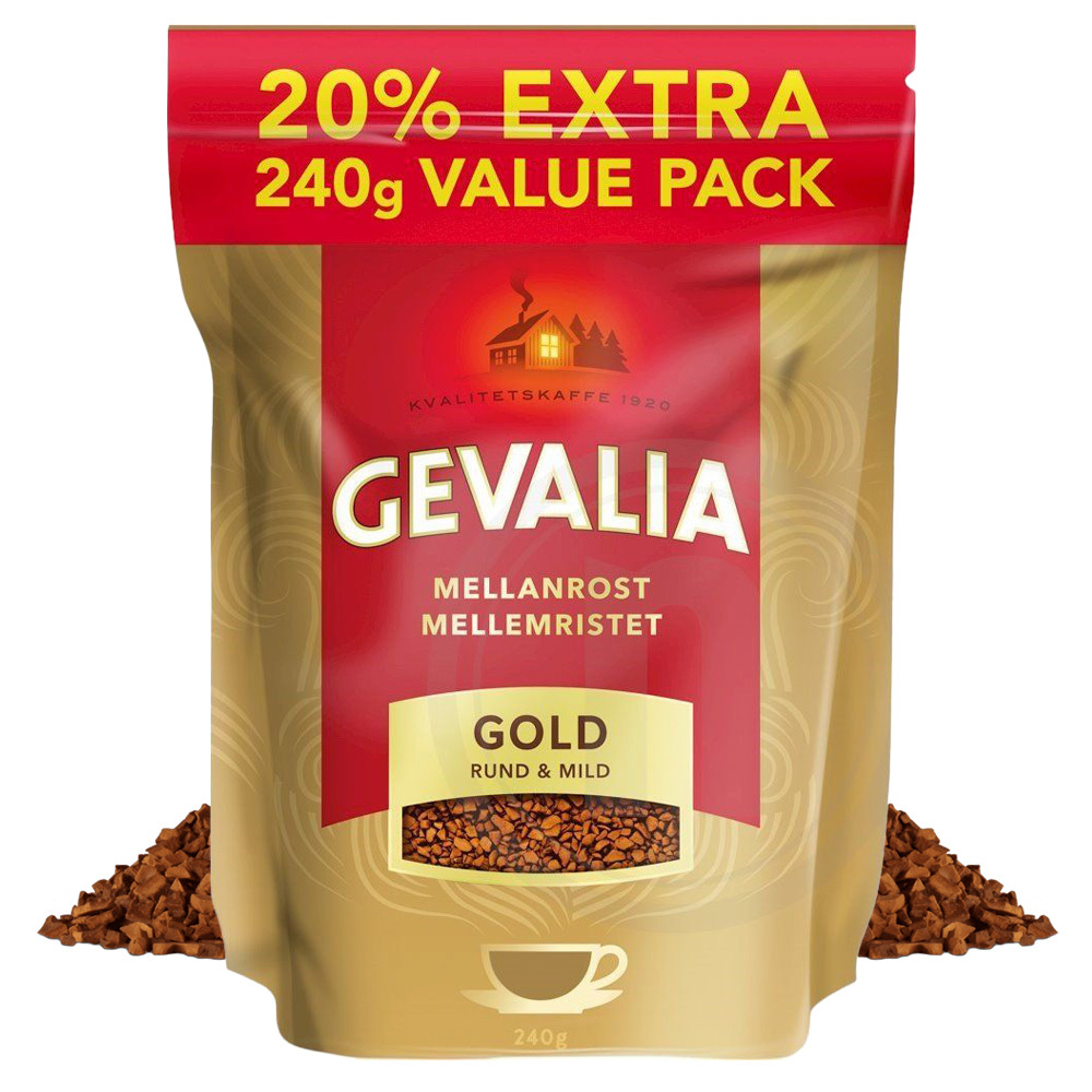 Gevalia Gold Value Pack - 240 g. Snabbkaffe