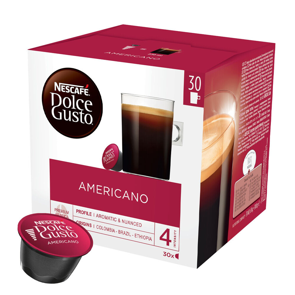 Løse Charles Keasing attribut Nescafé Big Pack Americano - 30 Capsules for Dolce Gusto for €7.49.