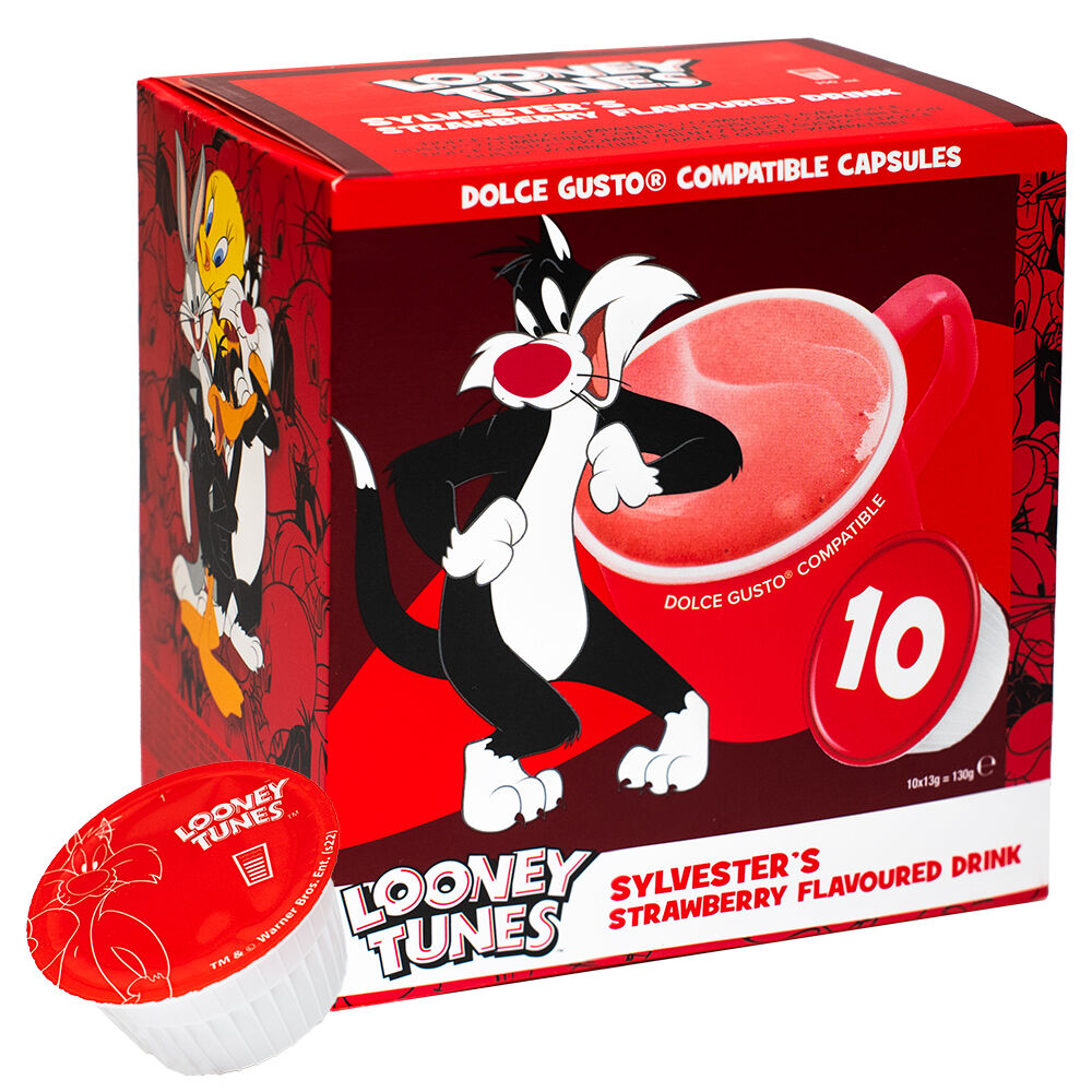 Looney Tunes Sylvester's Strawberry - 10 Capsules for Dolce Gusto for £3.20.
