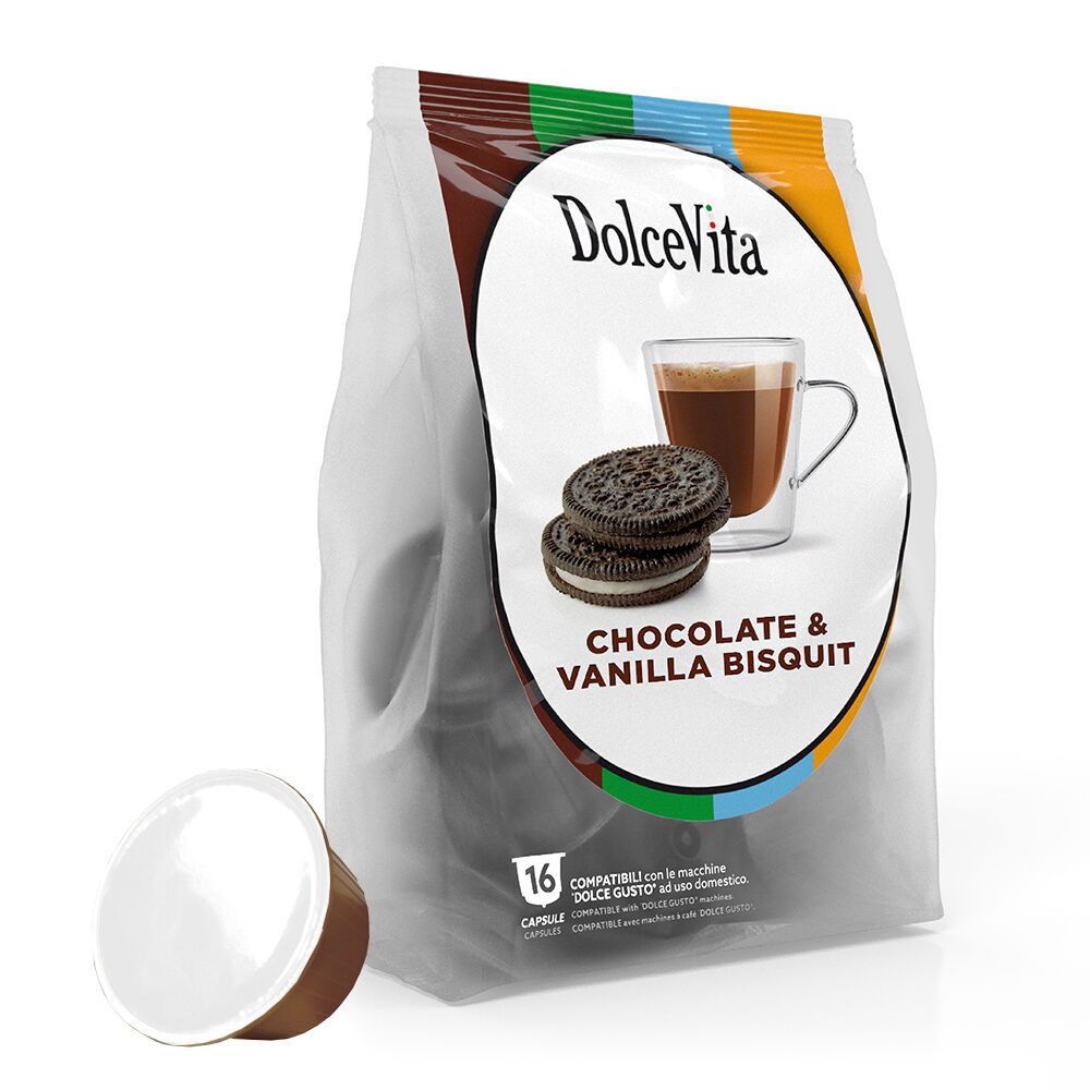 Dolce Vita Biscuit Chocolat & Vanille - 16 Capsules pour Dolce Gusto à 3,29  €