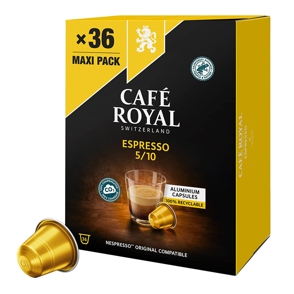 Hambre Gobernador ritmo Café Royal Espresso - 36 Cápsulas para Nespresso por 8,49 €