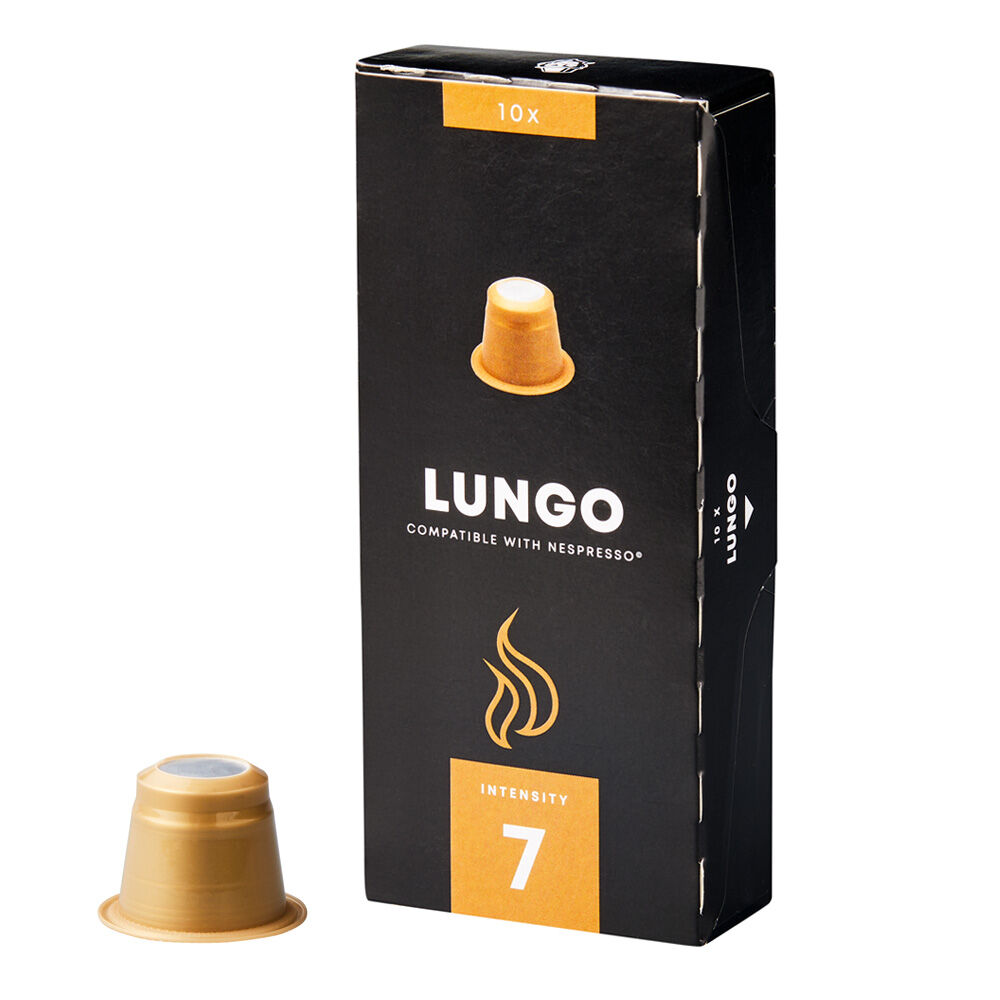 Kaffekapslen Lungo 10 kapsler for 11,00 kr.