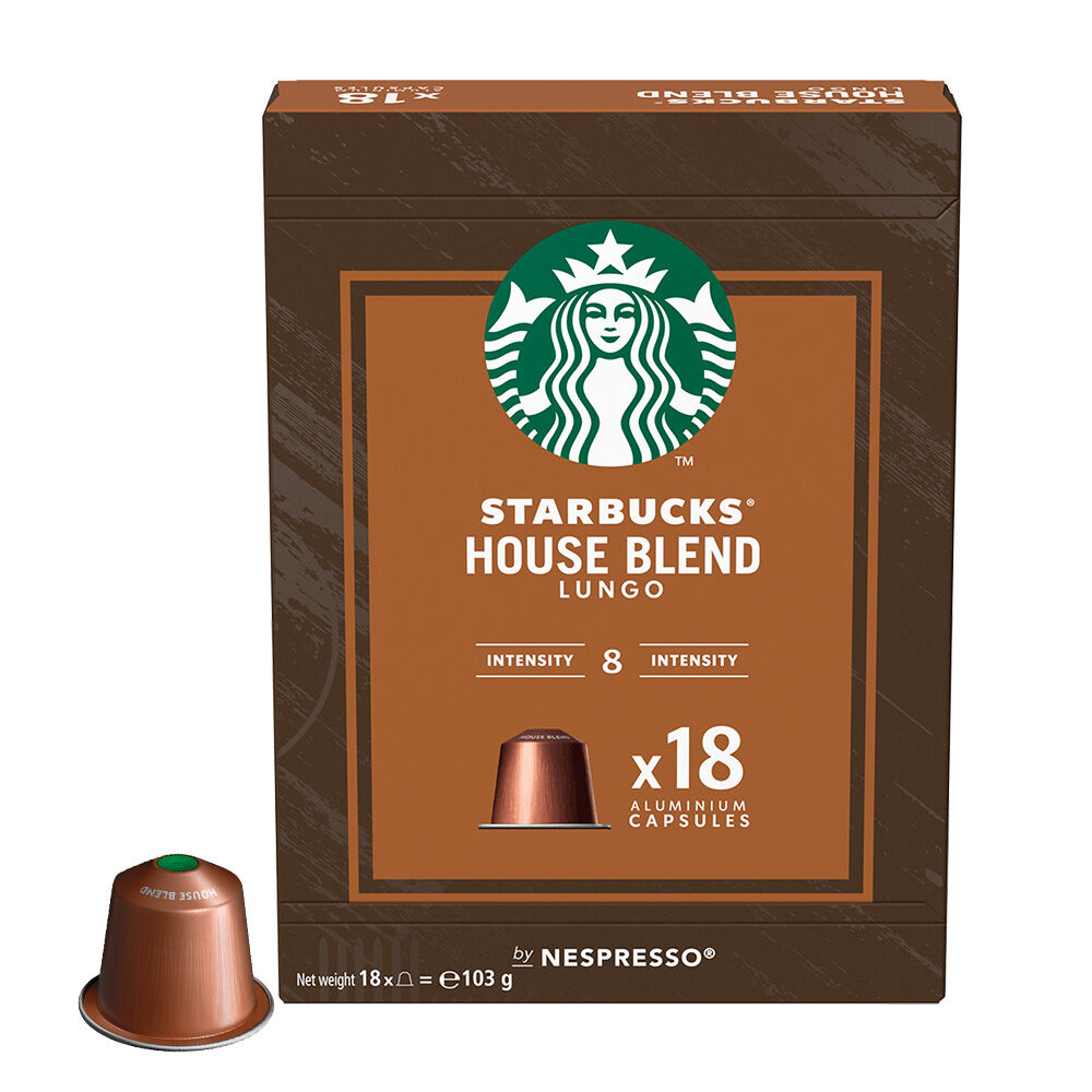 Udholde røveri Fancy Starbucks Lungo House Blend - 18 kapsler til Nespresso for kr 80,00