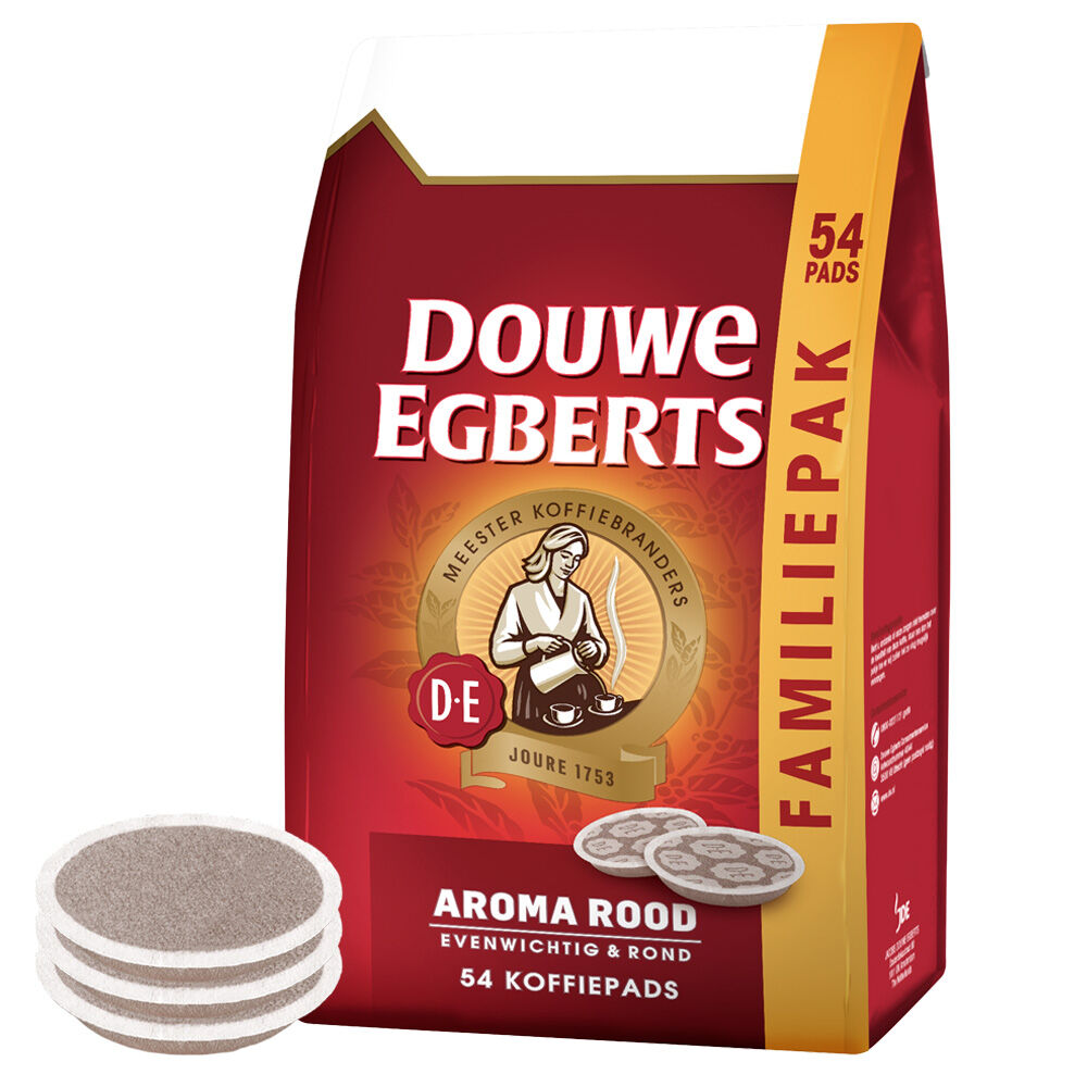 Belastingen kast Vies Douwe Egberts Aroma Rood (normal cup) - 54 Pods for Senseo for €6.49.