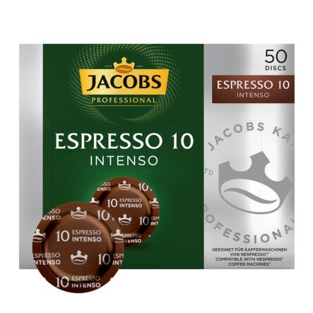 Jep Bestil konvertering Jacobs Espresso 10 Intenso - 50 kapsler til Nespresso Pro for 155,00 kr.