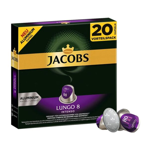 Jacobs Lungo Intenso XL 20 til for 45,00 kr.