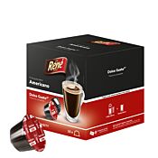 CafÃ© RenÃ© Americano package and capsule for Dolce Gusto
