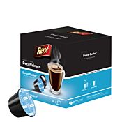 CafÃ© RenÃ© Decaffeinato package and capsule for Dolce Gusto