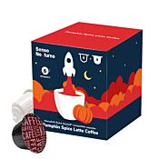 Café René Senso Nocturno Pumpkin Spice Latte package and capsule for Dolce Gusto