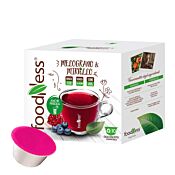 FoodNess Melograno & Mirtillo package and capsule for Dolce Gusto
