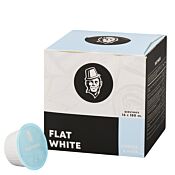 Kaffekapslen Flat White package and capsule for Dolce Gusto
