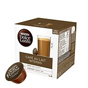 NescafÃ© CafÃ© Au Lait Intenso package and capsule for Dolce Gusto