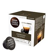 Nescafé Espresso Intenso pakke og kapsel til Dolce Gusto