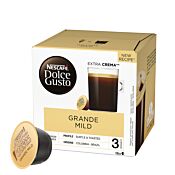 Nescafé Grande Mild package and capsule for Dolce Gusto

