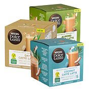 Pakketilbud med veganske kaffevarianter til Dolce Gusto