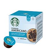 Starbucks Iced Caffè Americano package and capsule for Dolce Gusto
