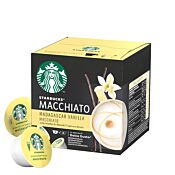 Starbucks Madagascar Vanilla Macchiato package and capsule for Dolce Gusto