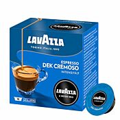 Lavazza Dek Cremoso Decaffeinato package and capsule for Lavazza A Modo Mio