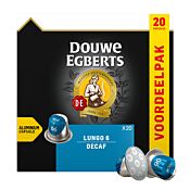 Douwe Egberts Lungo 6 Decaf XL package and capsule for Nespresso®