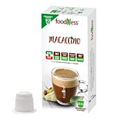 FoodNess Macaccino Packung und Kapsel für Nespresso
