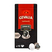 Gevalia Lungo 10 Intenso package and capsule for Nespresso®