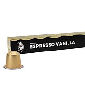 Kaffekapslen Espresso Vanilla Premium pak en capsule voor Nespresso

