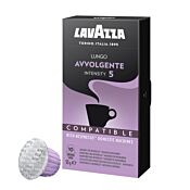 Lavazza Lungo Avvolgente package and capsule for NespressoÂ®