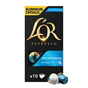 L'OR Decaffeinato package and capsule for NespressoÂ®