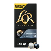 L'OR Fortissimo package and capsule for NespressoÂ®