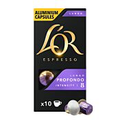 L'OR Lungo Profondo package and capsule for Nespresso®