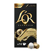 L'OR Or Absolu pakke og kapsel til Nespresso®