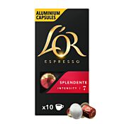 L'OR Splendente package and capsule for Nespresso®