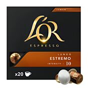L'OR Lungo Estremo Big Pack package and capsule for Nespresso®