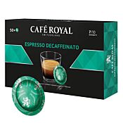 CafÃ© Royal Espresso Decaffeinato package and capsule for NespressoÂ® Pro