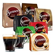 Senseo-pakketilbud med 148 kaffeputer og 2 kopper