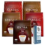 Startpakke til Senseo med kaffe fra Kaffekapslen og afkalkningsmiddel