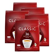 5 pakjes met Kaffekapslen Classic Medium voor Senseo