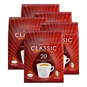 5 förpackningar med Kaffekapslen Classic Extra Large för Senseo