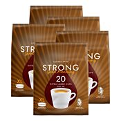 5 förpackningar med Kaffekapslen Strong Extra Large för Senseo