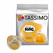 Café Hag Crema Decaf package and capsule for Tassimo