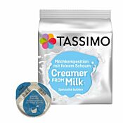 Milchkomposition mit feinem Schaum Packung und Kapsel für Tassimo