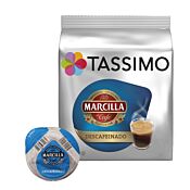 Marcilla Decaffeinated package and capsule for Tassimo