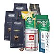 Pauschalangebot mit 7 Packungen Kaffeebohnen und einer Packung Entkalker