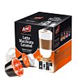 Café René Latte Macchiato Caramel package and capsule for Dolce Gusto
