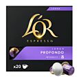 L'OR Lungo Profondo XL package and capsule for Nespresso
