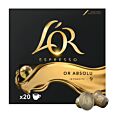 L'OR Or Absolu Big Pack package and capsule for Nespresso®