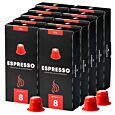 Bundle with 100 plastic capsules of Kaffekapslen Espresso for Nespresso