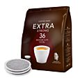 Kaffekapslen Extra Strong 36 package and pods for Senseo
