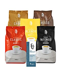 Kaffekapslen coffee beans starter pack with descaling