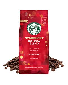 Holiday Blend coffee beans from Starbucks 
